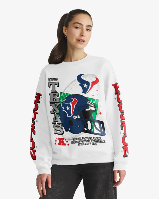 HOUSTON TEXANS THUNDEROUS '47 WOMEN'S OVERSIZED CREW