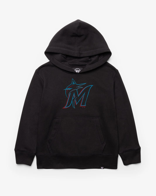 MIAMI MARLINS DISTRESSED IMPRINT '47 KID'S HEADLINE HOOD