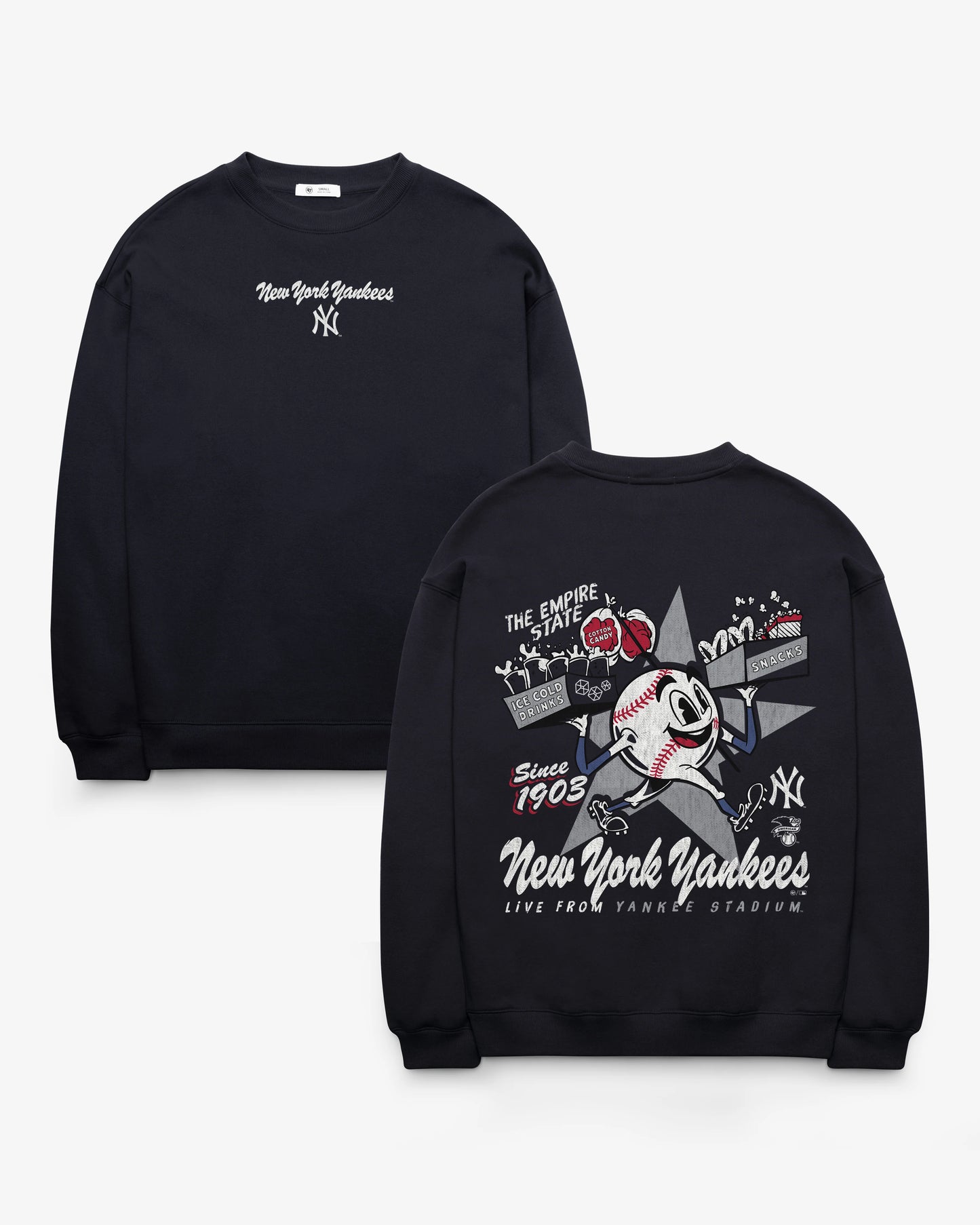 NEW YORK YANKEES FAN FUEL '47 OVERSIZED CREW WOMEN