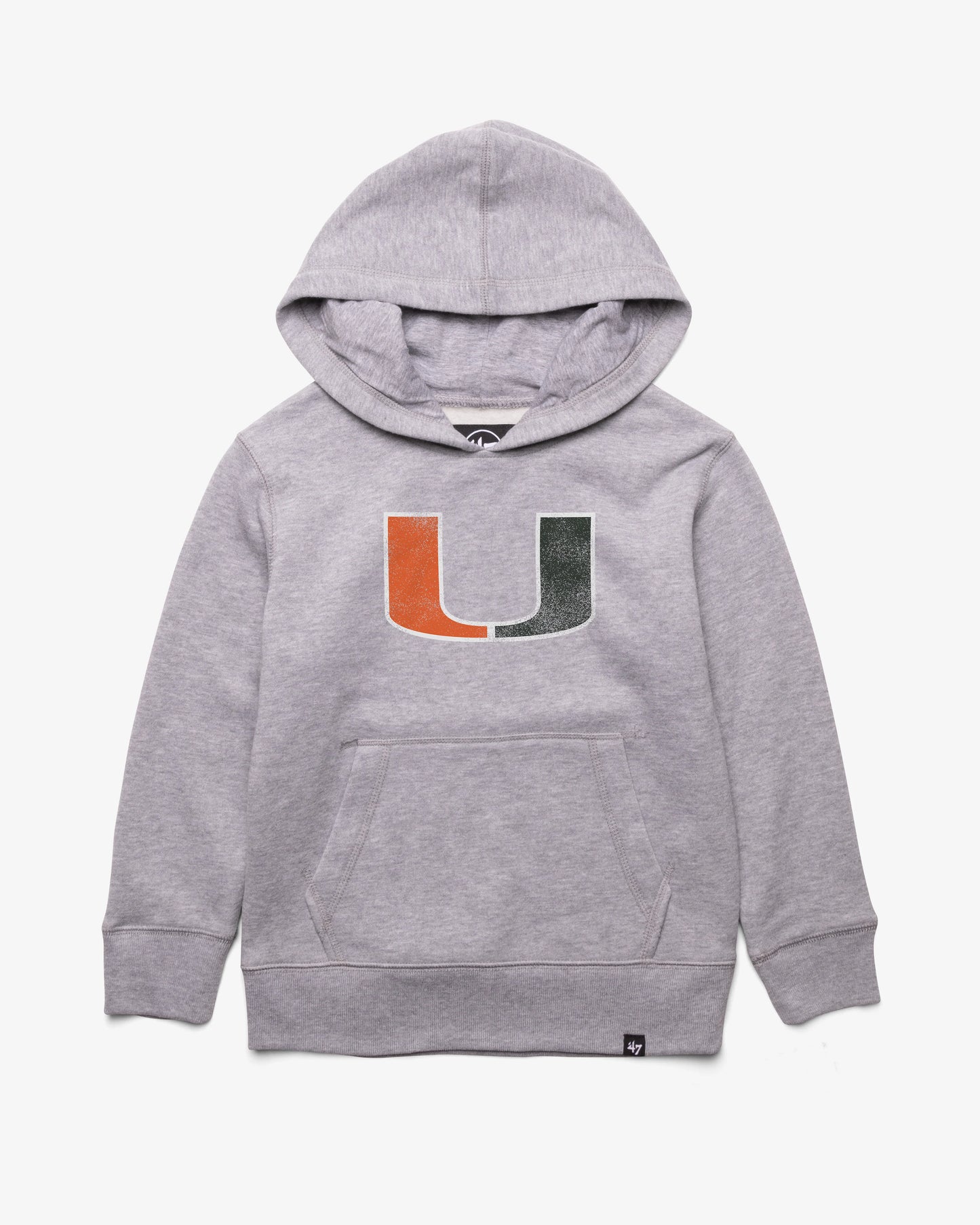 MIAMI HURRICANES DISTRESSED IMPRINT '47 KID'S HEADLINE HOOD