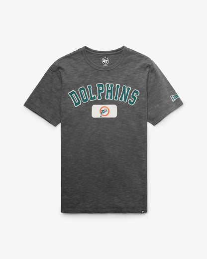 MIAMI DOLPHINS HISTORIC SEYMOORE WELL WORN '47 HEAVY SLUB TEE