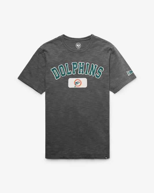 MIAMI DOLPHINS HISTORIC SEYMOORE WELL WORN '47 HEAVY SLUB TEE