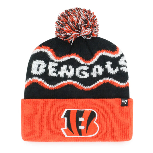 CINCINNATI BENGALS SQUIGGLE SCRIPT '47 KID'S CUFF KNIT