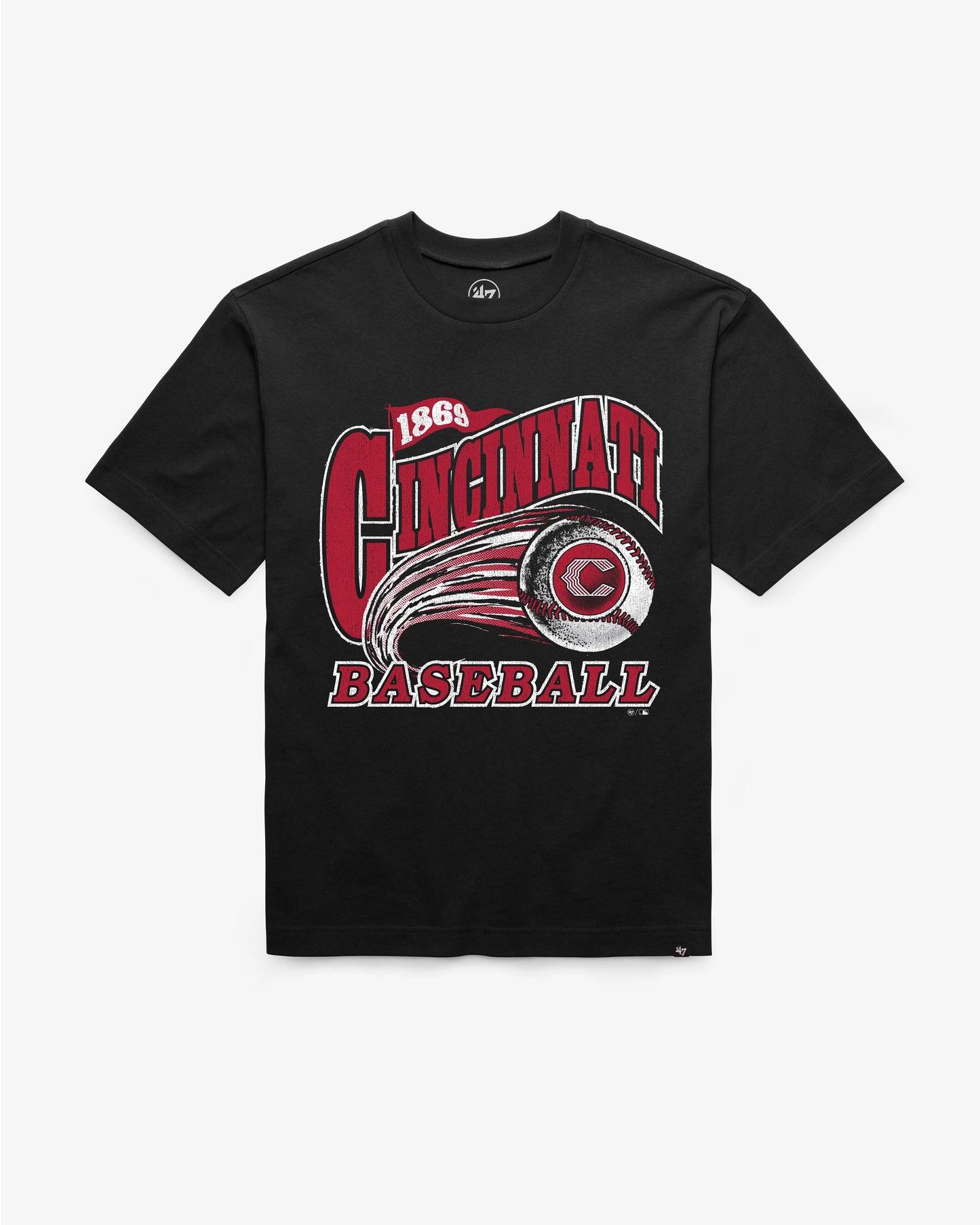 CINCINNATI REDS CITY CONNECT GAME WORN CURVE '47 FOUNDATION TEE