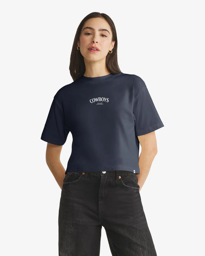 DALLAS COWBOYS HADRIAN '47 FOUNDATION CROP TEE WOMENS