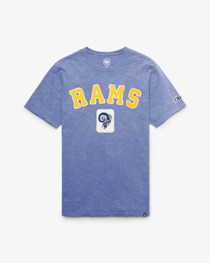 LOS ANGELES RAMS HISTORIC SEYMOORE WELL WORN '47 HEAVY SLUB TEE