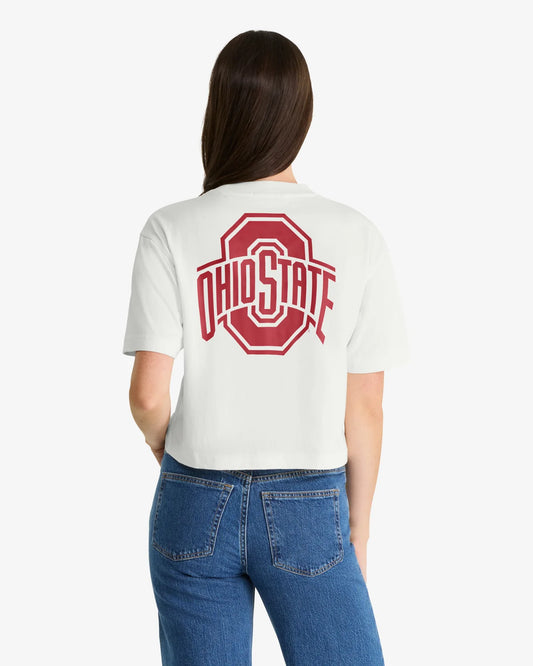 OHIO STATE BUCKEYES STRAIGHT THRU '47 REED CITY TEE WOMENS