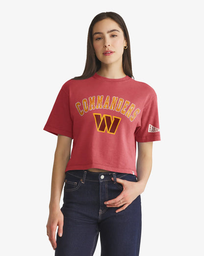 WASHINGTON COMMANDERS ELMORE WELL WORN '47 HEAVY SLUB TEE WOMENS