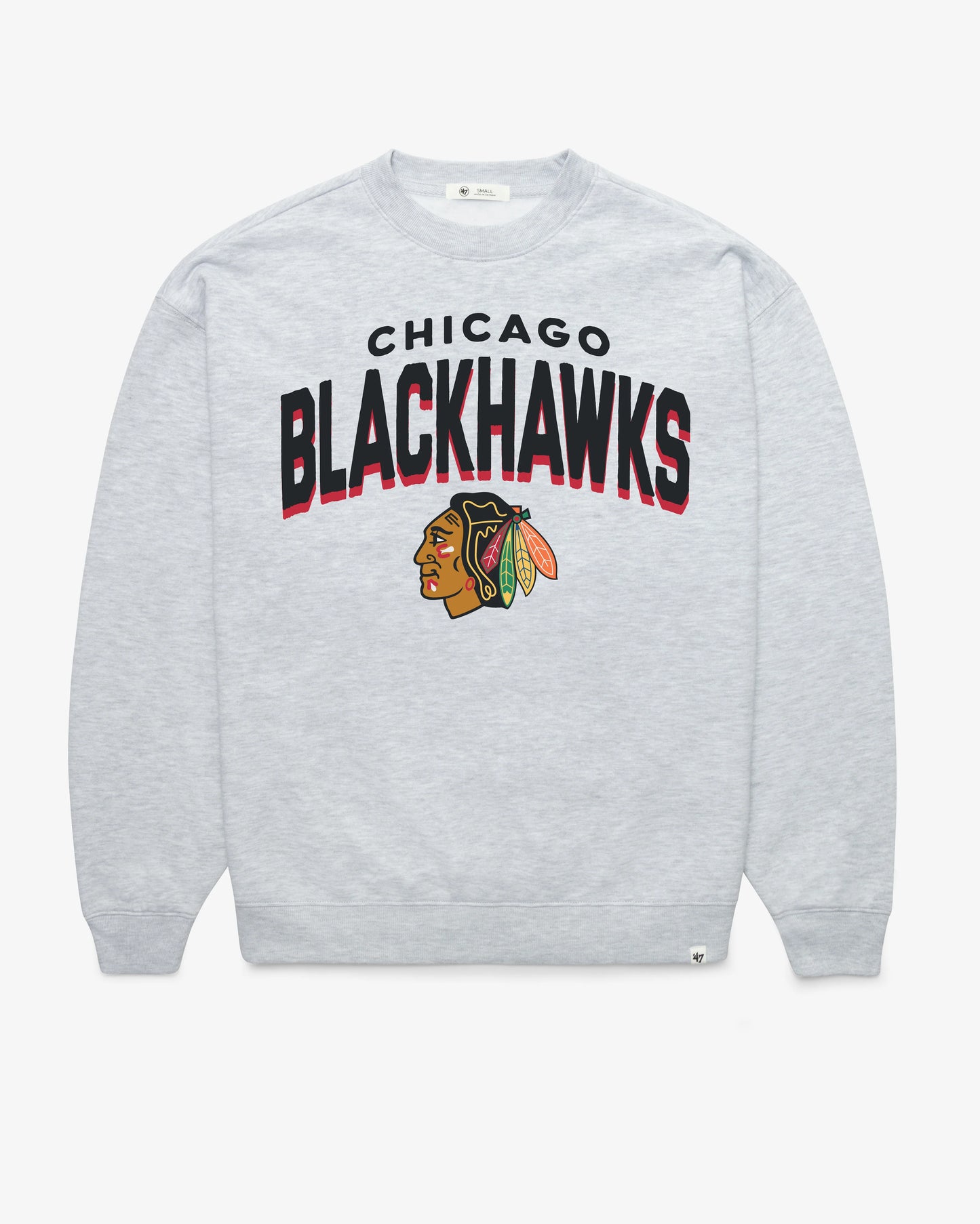 CHICAGO BLACKHAWKS CAMPUS ARCH CLOUD '47 OVERSIZED CREW WOMENS