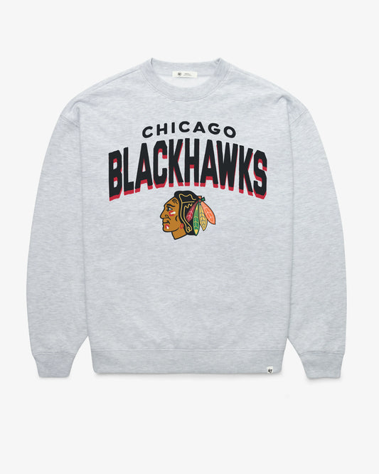 CHICAGO BLACKHAWKS CAMPUS ARCH CLOUD '47 OVERSIZED CREW WOMENS