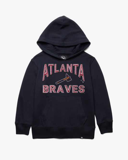 ATLANTA BRAVES FAN OUT '47 KID'S HEADLINE HOOD