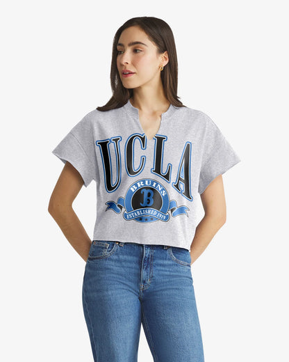 UCLA BRUINS BANNERS OUT '47 OVERSIZED NOTCH NECK TEE WOMENS