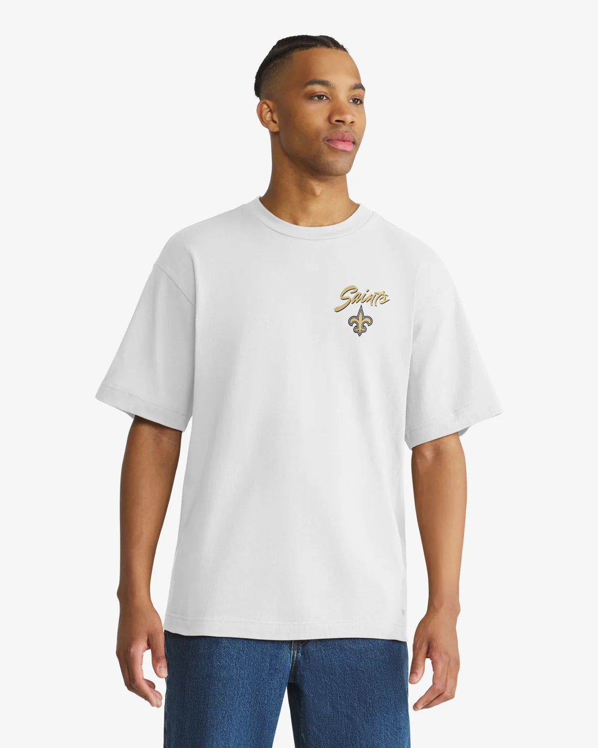 NEW ORLEANS SAINTS BACKER SCRIPT ILLUSTRATED '47 FOUNDATION TEE