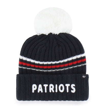 NEW ENGLAND PATRIOTS FUZZY SCRIPT '47 CUFF KNIT WOMEN