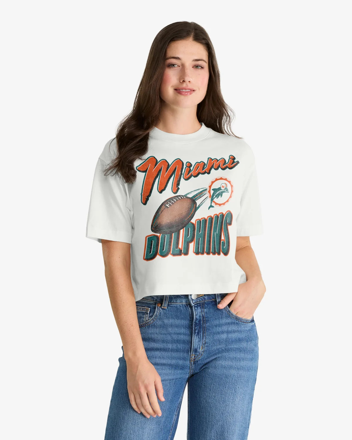 MIAMI DOLPHINS HISTORIC DIME TIME '47 REED CITY TEE WOMENS