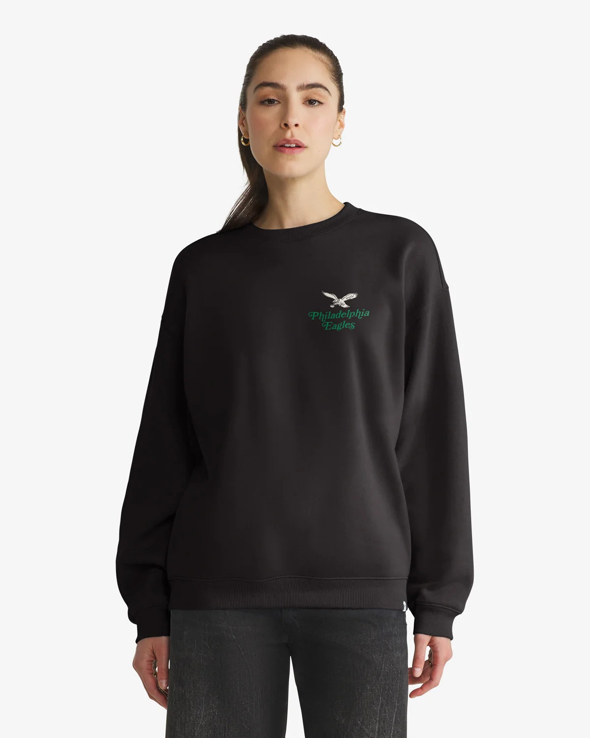 PHILADELPHIA EAGLES HISTORIC SHOUT IT OUT '47 OVERSIZED CREW WOMENS