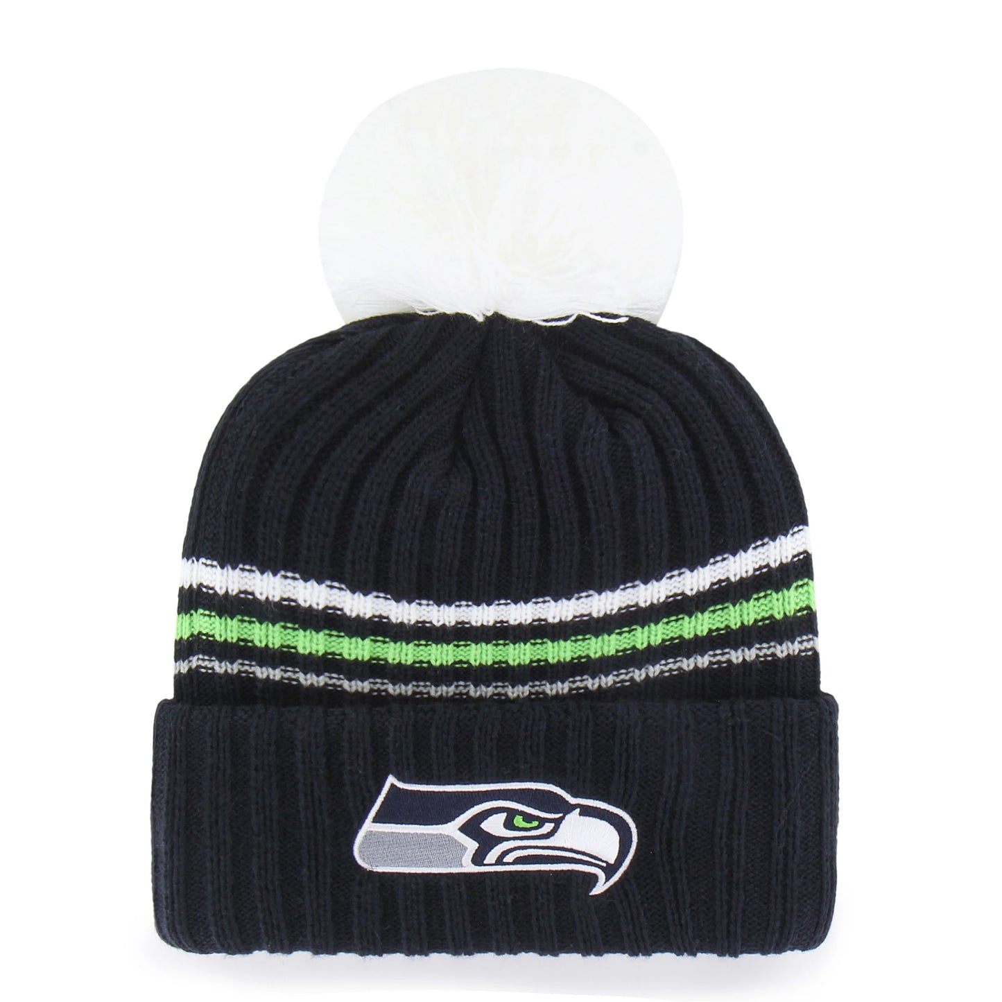 SEATTLE SEAHAWKS FUZZY SCRIPT '47 WOMEN'S CUFF KNIT