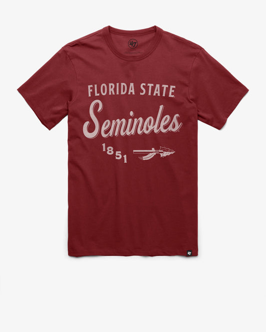 FLORIDA STATE SEMINOLES VINTAGE DIAG SCRIPT '47 FRANKLIN TEE
