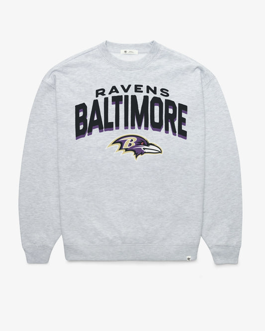 BALTIMORE RAVENS CAMPUS ARCH CLOUD '47 OVERSIZED CREW WOMENS