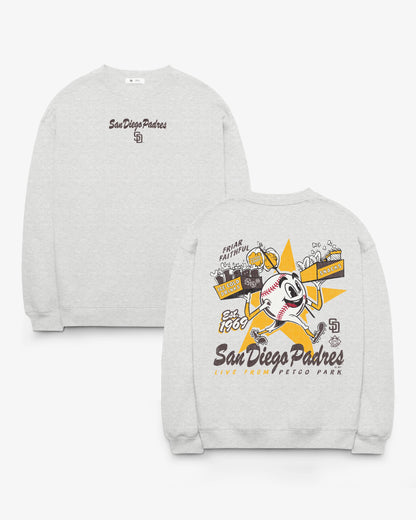 SAN DIEGO PADRES FAN FUEL '47 OVERSIZED CREW WOMEN