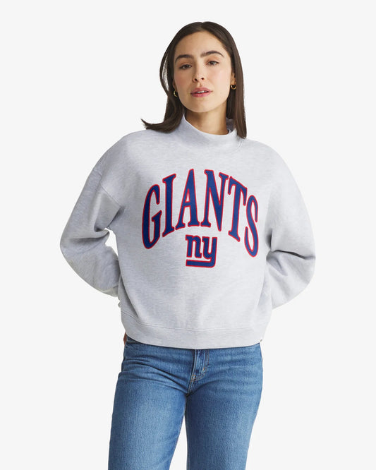 NEW YORK GIANTS VANTAGE '47 WOMEN'S MOCK NECK PULLOVER