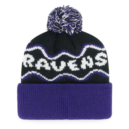 BALTIMORE RAVENS SQUIGGLE SCRIPT '47 KID'S CUFF KNIT