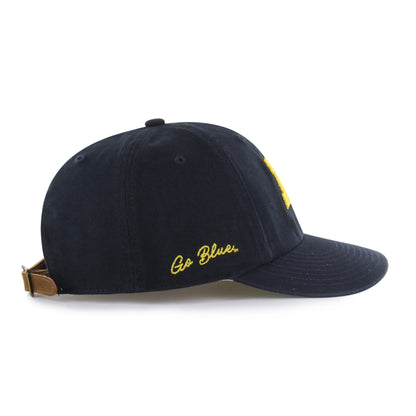 MICHIGAN WOLVERINES CHAIN SIDE STITCH '47 CLEAN UP ROUND VISOR
