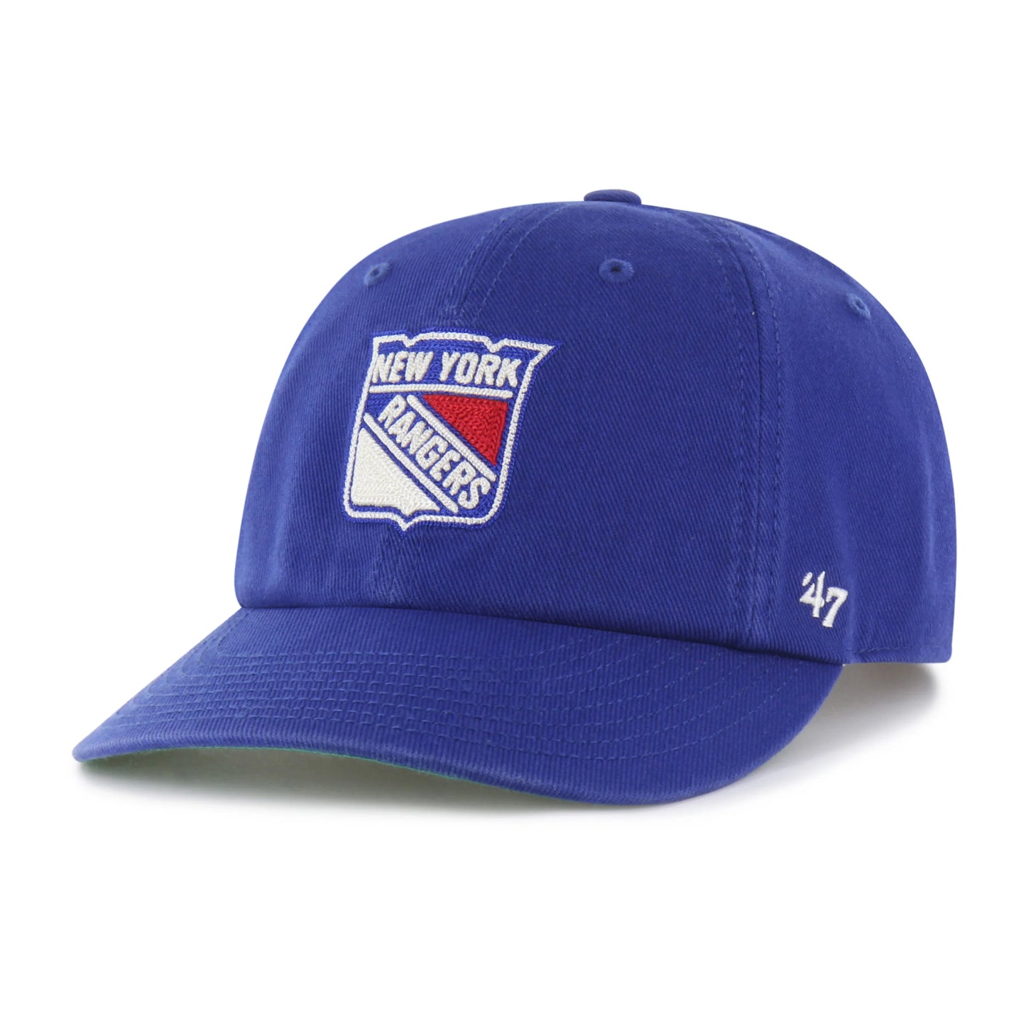 NEW YORK RANGERS CHAIN SIDE STITCH '47 CLEAN UP ROUND VISOR