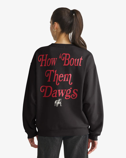 GEORGIA BULLDOGS SHOUT IT OUT '47 OVERSIZED CREW WOMENS