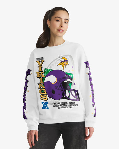 MINNESOTA VIKINGS THUNDEROUS '47 WOMEN'S OVERSIZED CREW