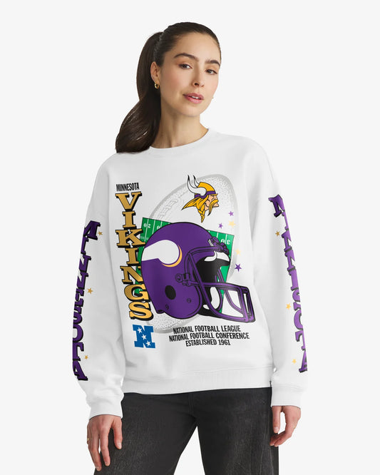 MINNESOTA VIKINGS THUNDEROUS '47 WOMEN'S OVERSIZED CREW