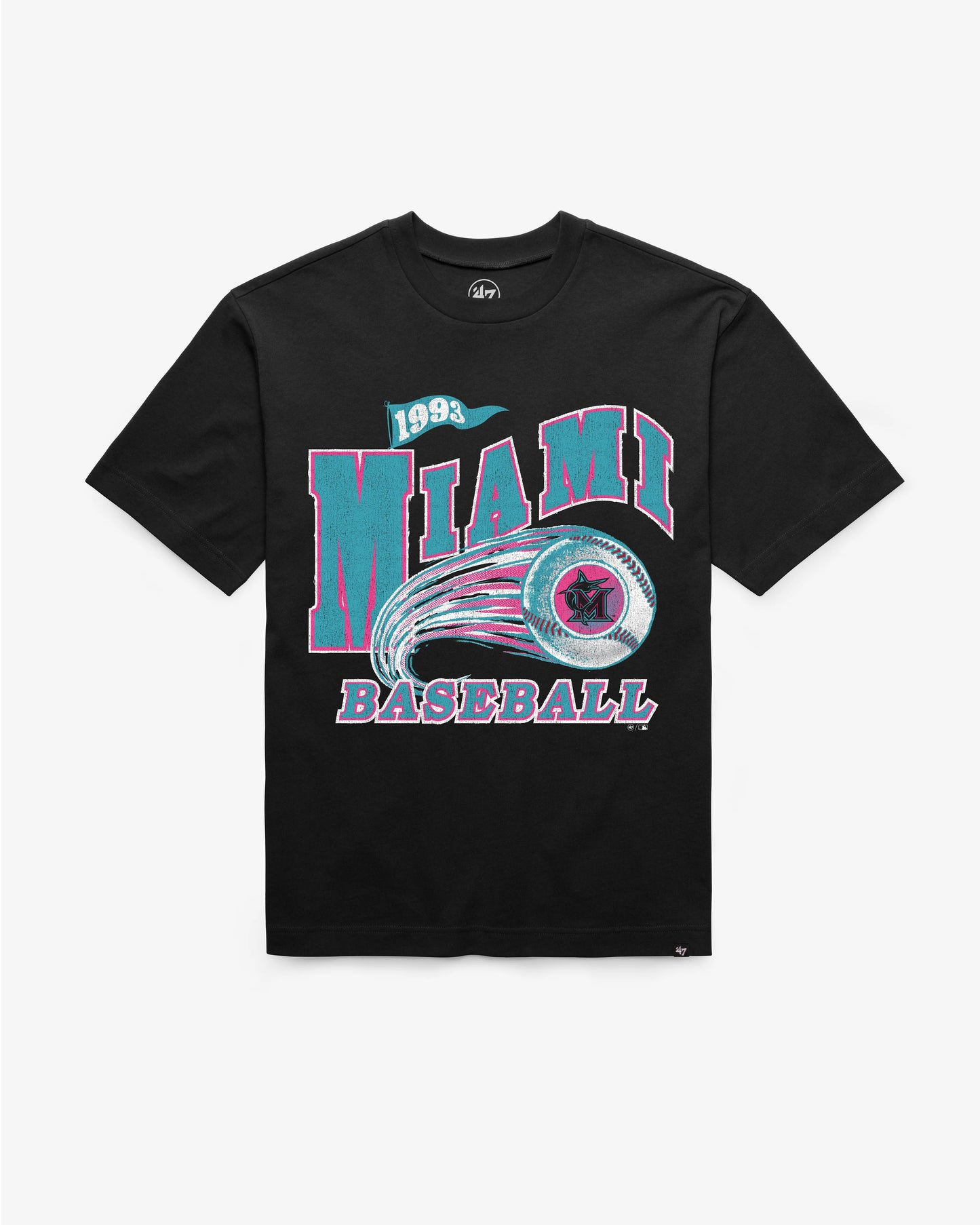 MIAMI MARLINS CITY CONNECT GAME WORN CURVE '47 FOUNDATION TEE