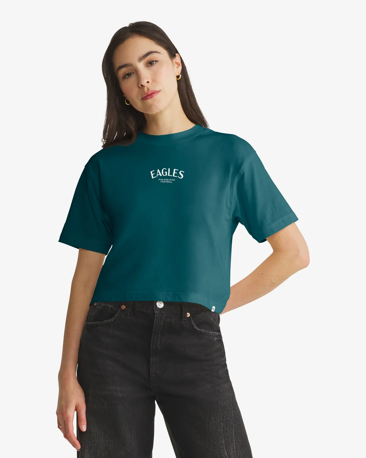 PHILADELPHIA EAGLES HADRIAN '47 FOUNDATION CROP TEE WOMENS