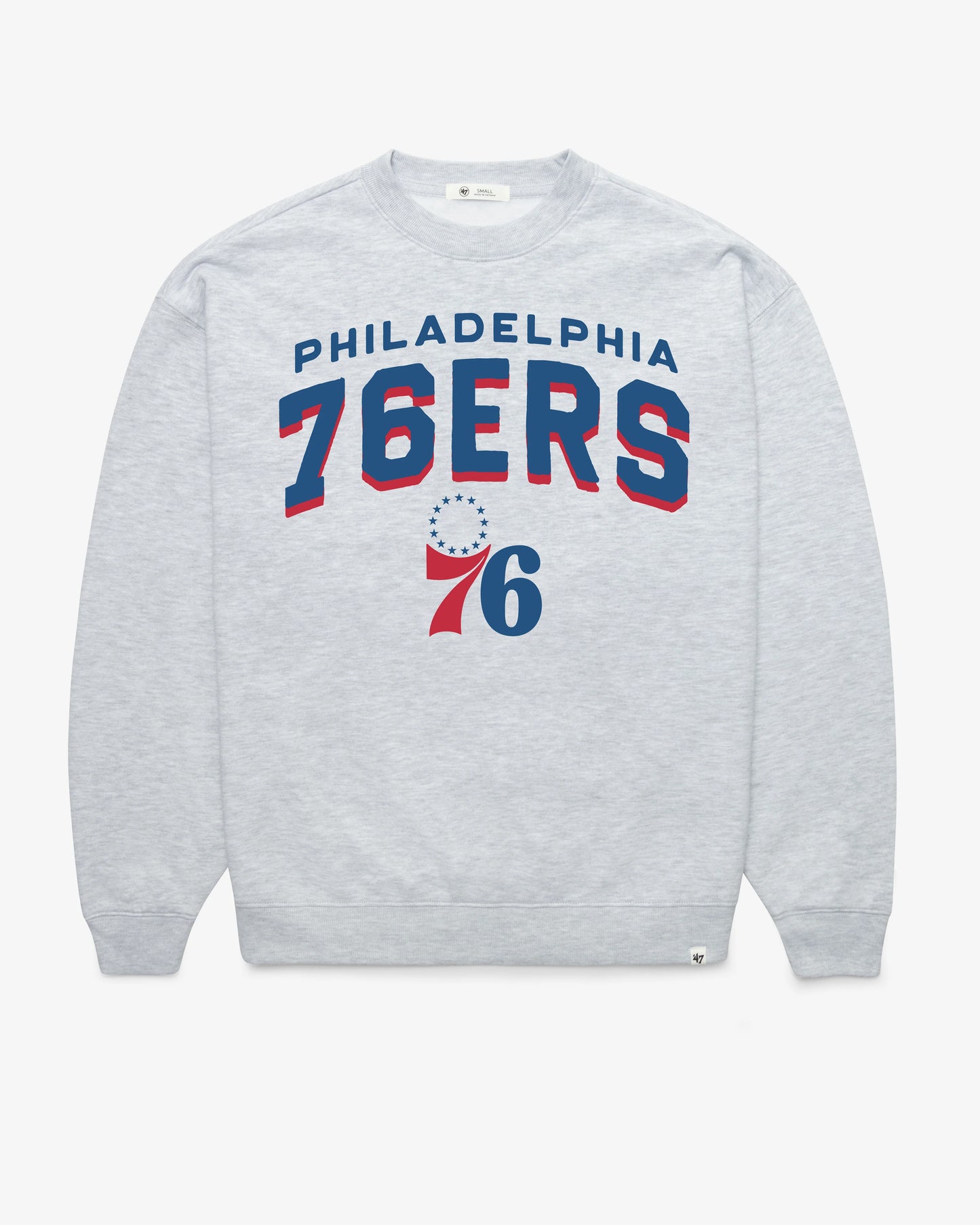 PHILADELPHIA 76ERS CAMPUS ARCH CLOUD '47 OVERSIZED CREW WOMENS