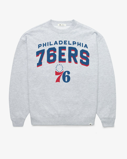 PHILADELPHIA 76ERS CAMPUS ARCH CLOUD '47 OVERSIZED CREW WOMENS
