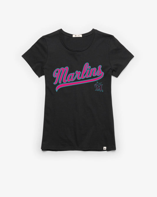 MIAMI MARLINS CITY CONNECT TAIL SWEEP '47 FRANKIE TEE WOMENS