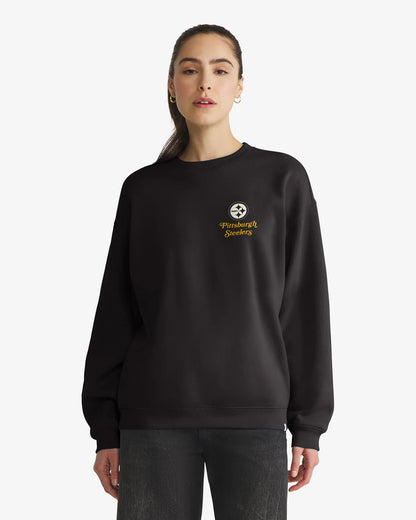 PITTSBURGH STEELERS SHOUT IT OUT '47 OVERSIZED CREW WOMENS