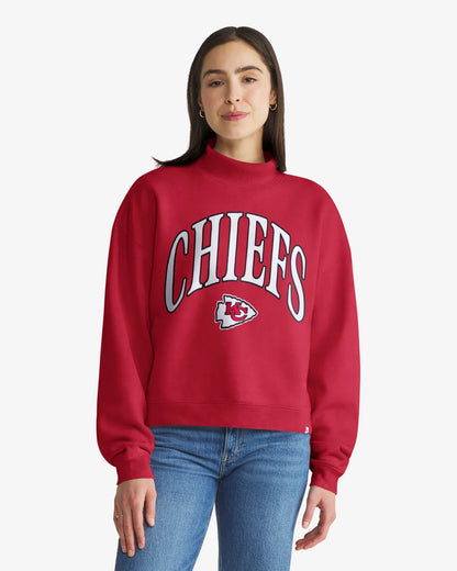 KANSAS CITY CHIEFS VANTAGE '47 WOMEN'S MOCK NECK PULLOVER