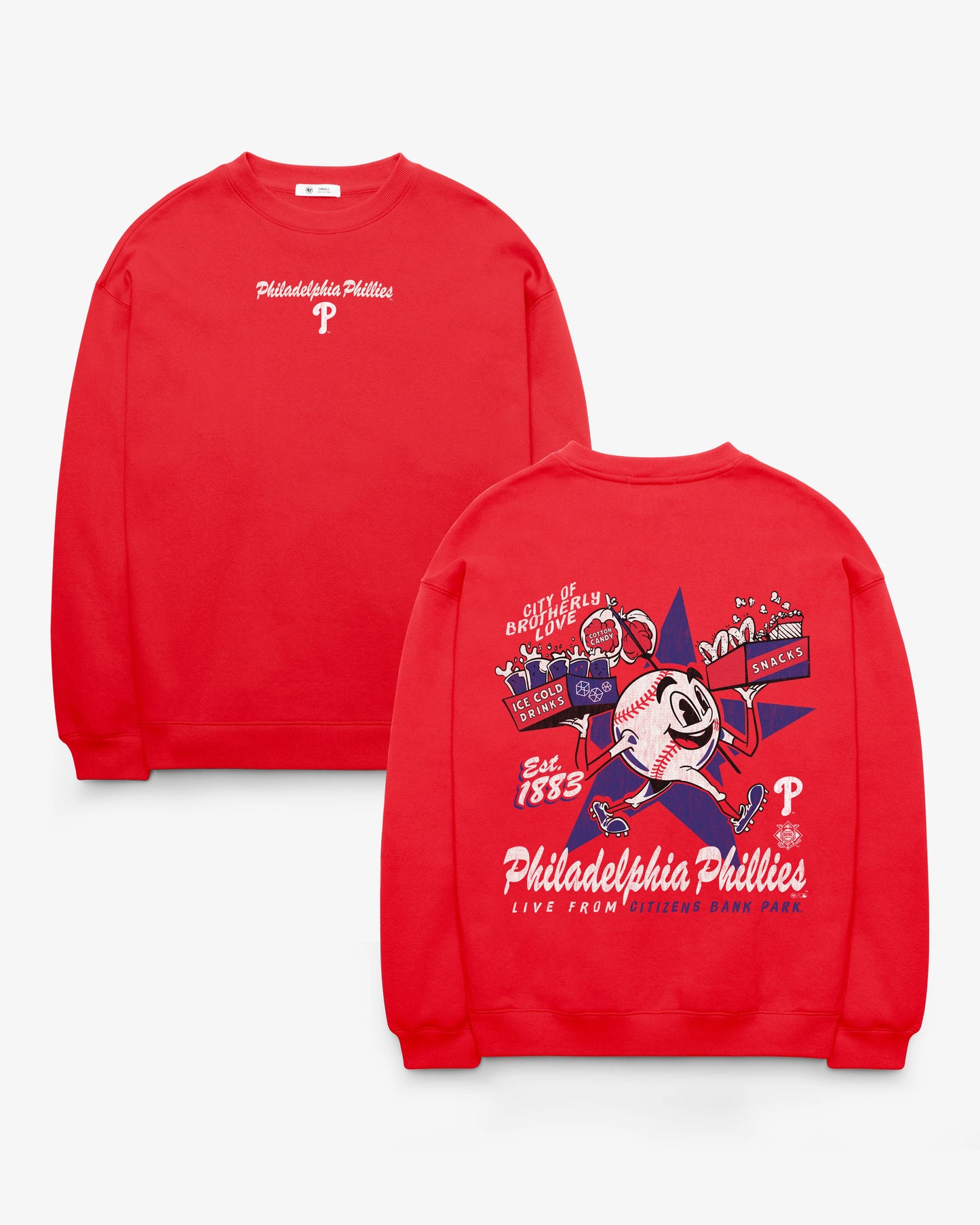 PHILADELPHIA PHILLIES FAN FUEL '47 OVERSIZED CREW WOMEN