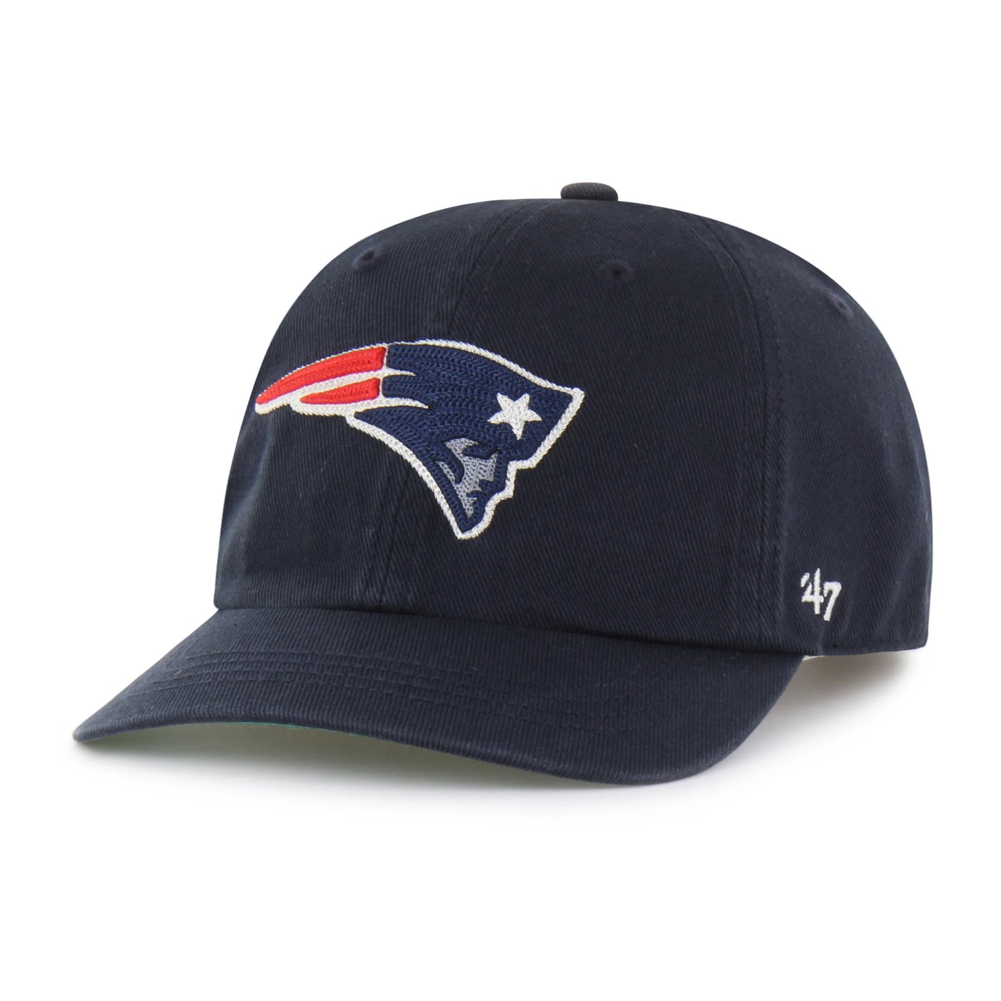 NEW ENGLAND PATRIOTS CHAIN SIDE STITCH '47 CLEAN UP SHORT VISOR