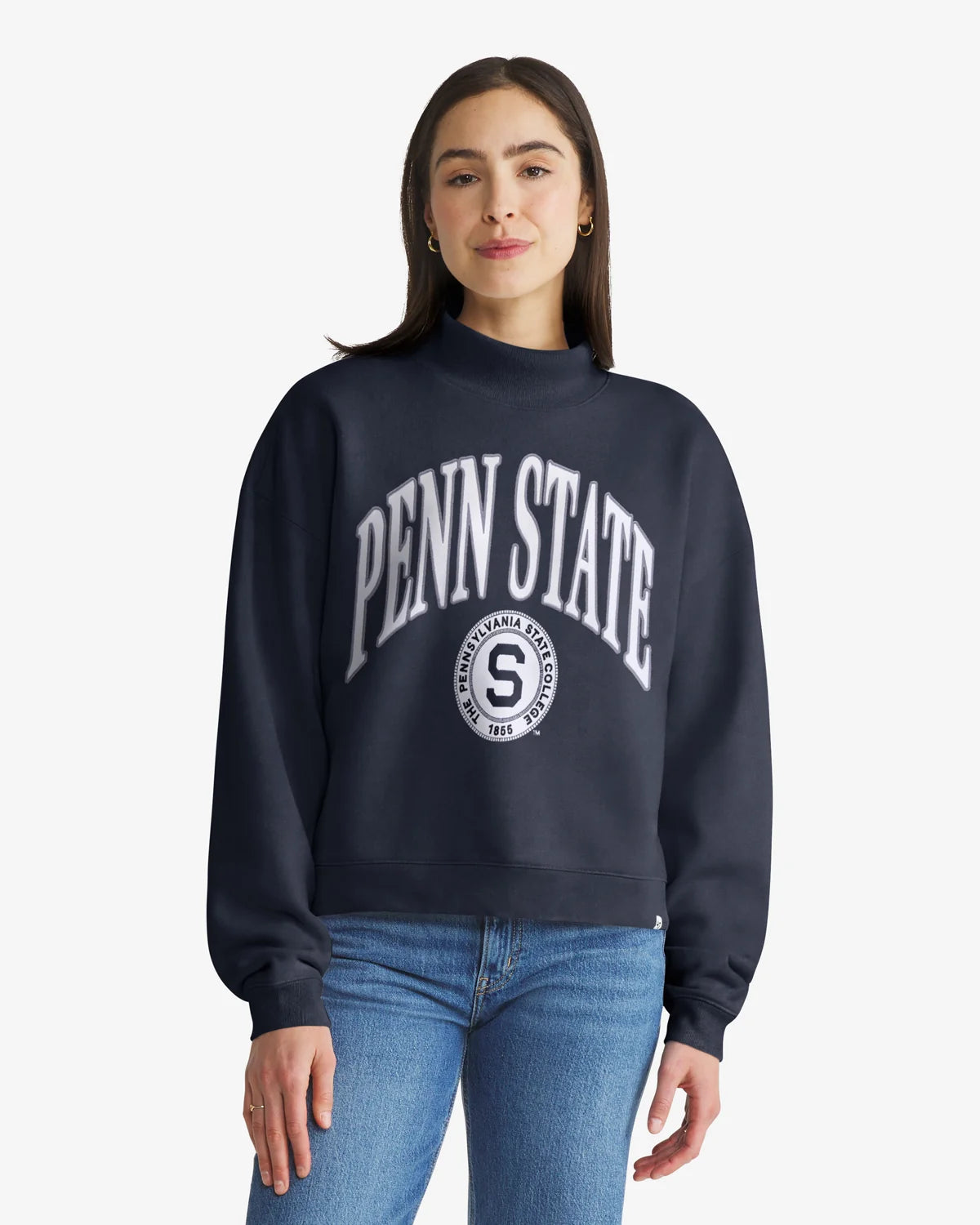 PENN STATE NITTANY LIONS VINTAGE VANTAGE '47 WOMEN'S MOCK NECK PULLOVER