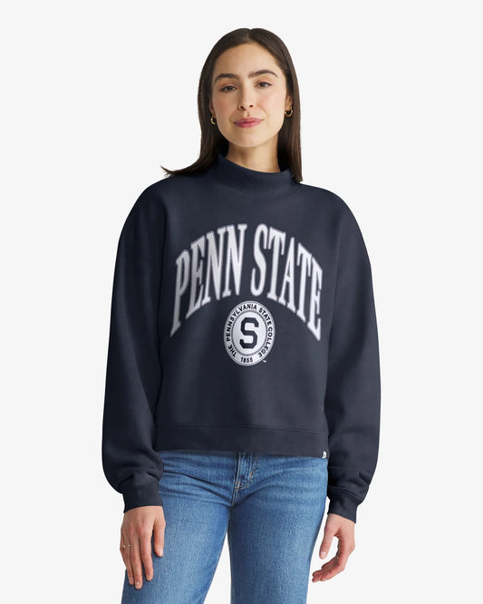PENN STATE NITTANY LIONS VINTAGE VANTAGE '47 WOMEN'S MOCK NECK PULLOVER