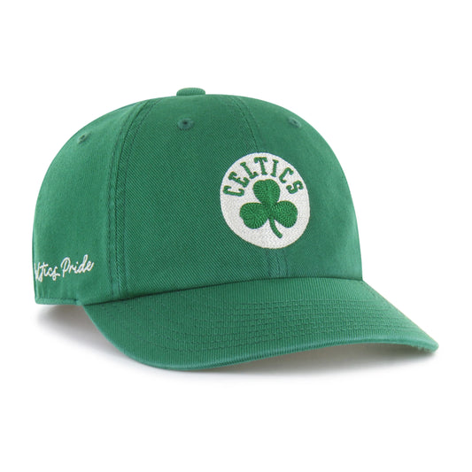 BOSTON CELTICS CHAIN SIDE STITCH '47 CLEAN UP ROUND VISOR