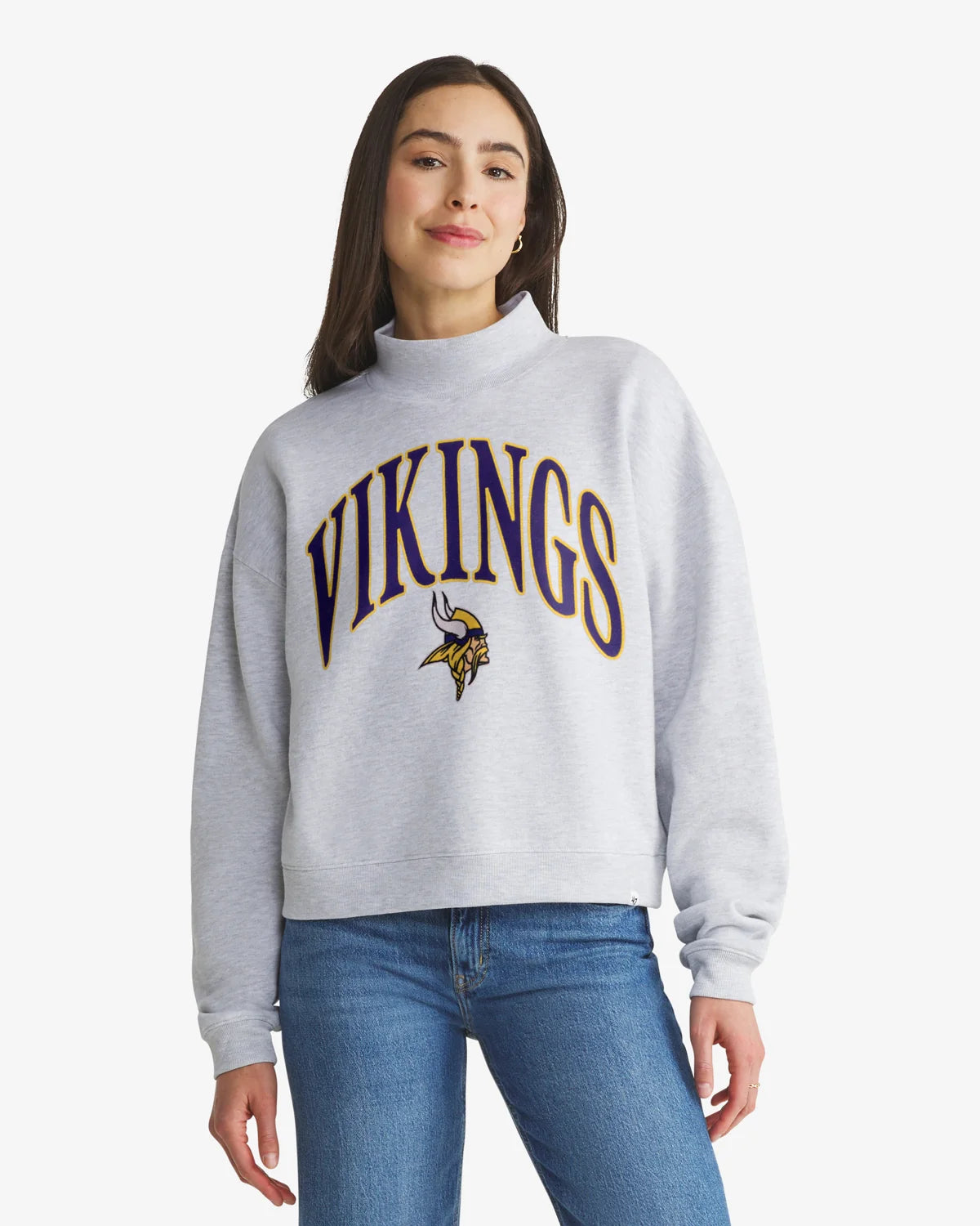 Minnesota Vikings Vantage '47 Women's Mock Neck Pullover