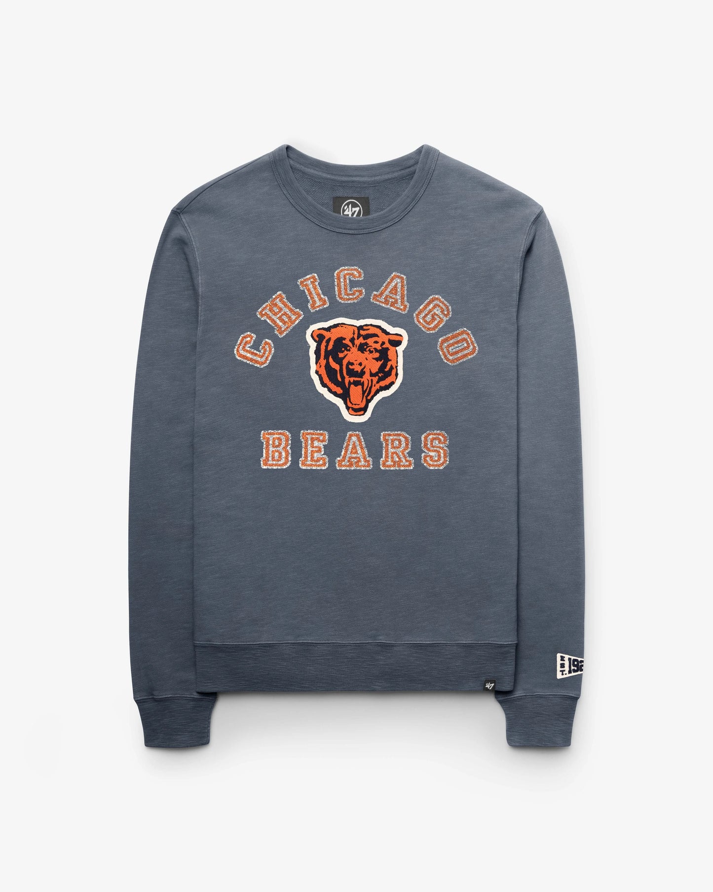 CHICAGO BEARS HISTORIC CALDERWOOD WELL WORN '47 FRENCH TERRY CREW