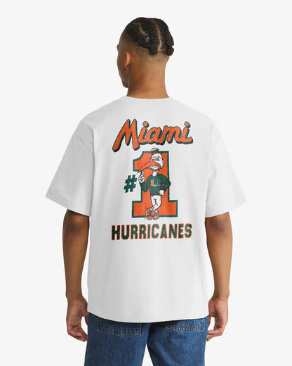 MIAMI HURRICANES CAMPUS MASCOT BACKER '47 FOUNDATION TEE