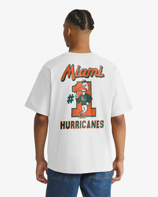 MIAMI HURRICANES CAMPUS MASCOT BACKER '47 FOUNDATION TEE