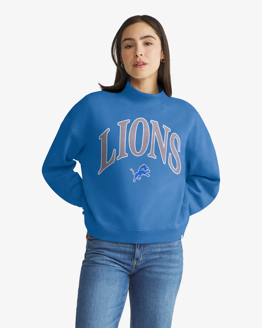 DETROIT LIONS VANTAGE '47 WOMEN'S MOCK NECK PULLOVER