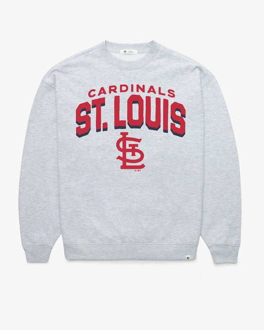 ST. LOUIS CARDINALS CAMPUS ARCH CLOUD '47 OVERSIZED CREW WOMENS