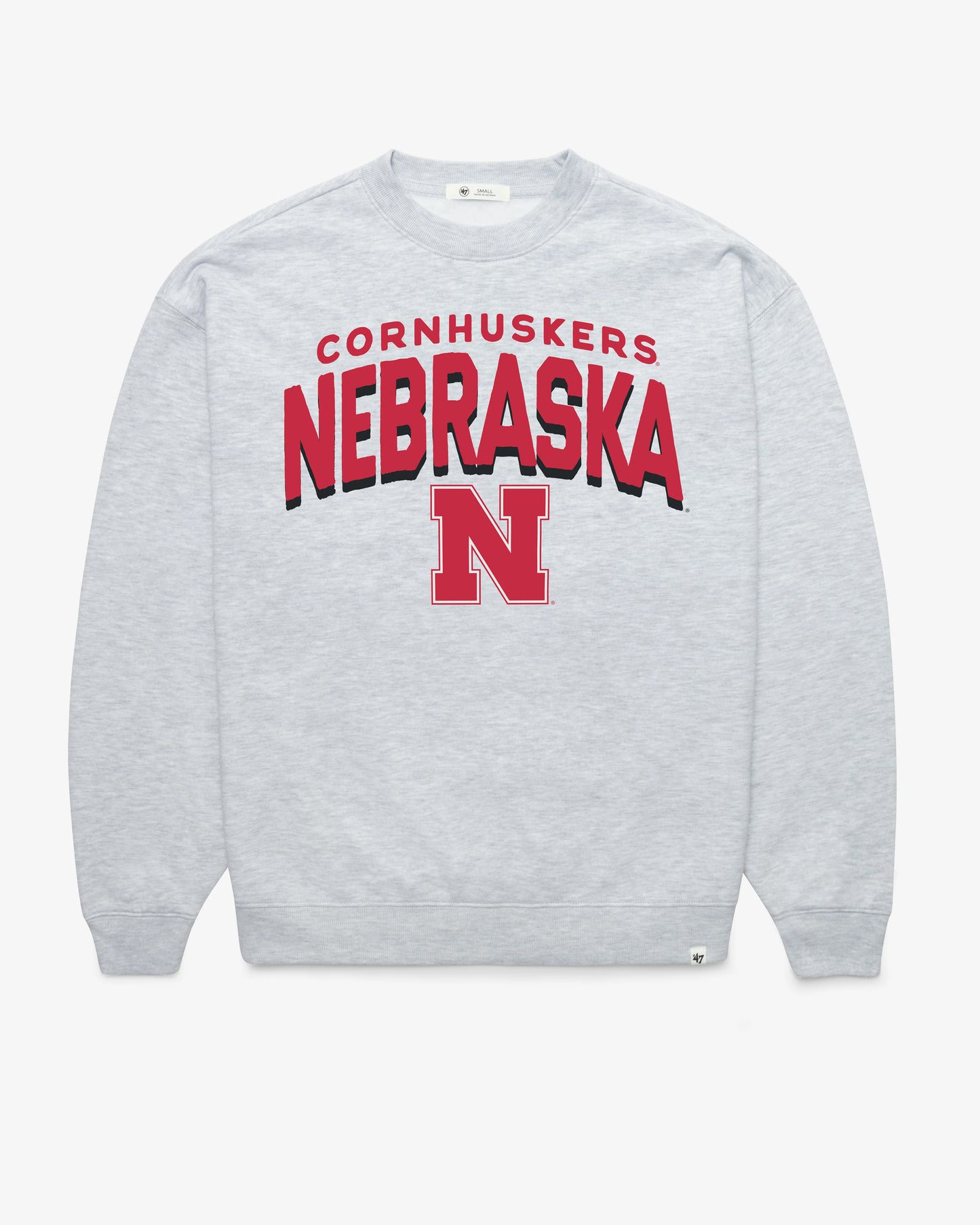 NEBRASKA CORNHUSKERS CAMPUS ARCH CLOUD '47 OVERSIZED CREW WOMENS